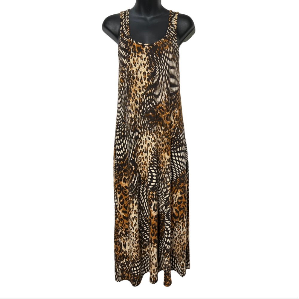 Born In America Racerback Animal Print Maxi Dress